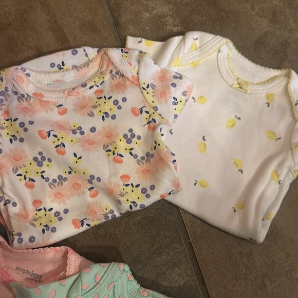 Carters Newborn baby onesies(5), free book or Aden and Anais blanket w/purchase - Picture 4 of 9